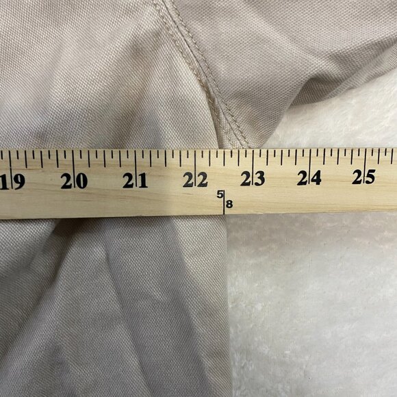 Cotton Ginny Heavy Canvas Beige Button Up Shirt Jacket Women's Size Medium - Picture 7 of 9